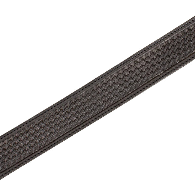 Men's Black Basketweave Stitched Ranger Belt 1.50"