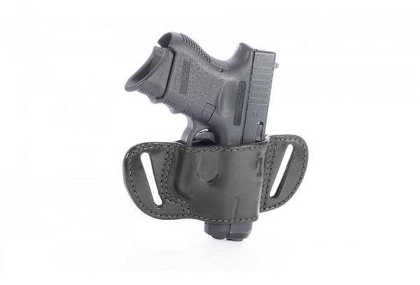 Stitched Leather BullBelt & Molded Belt Slide Holster Combo - Different Gun Models Available