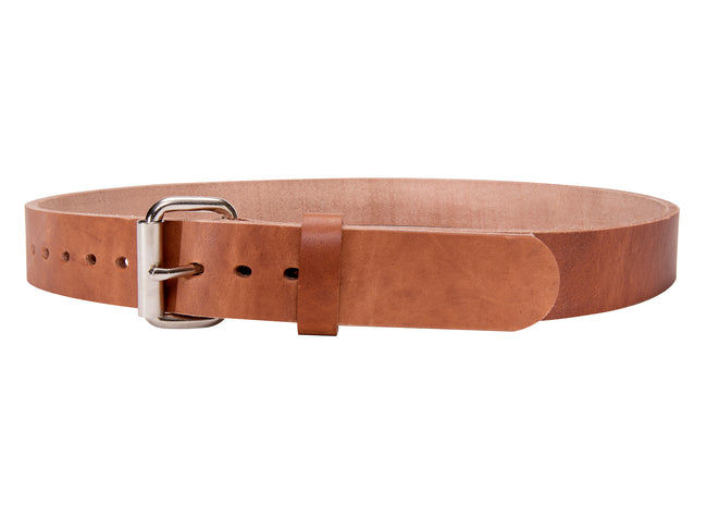 Roughcut® Holster Belt : Men's Natural Smooth Leather Belt 1.50"