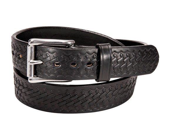 Black Basketweave Bullhide Gun Belt