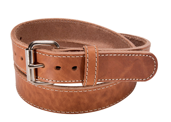 Stitched Roughcut® Holster Belt - Men's Natural Stitched Leather Belt 1.50"-Daltech Force