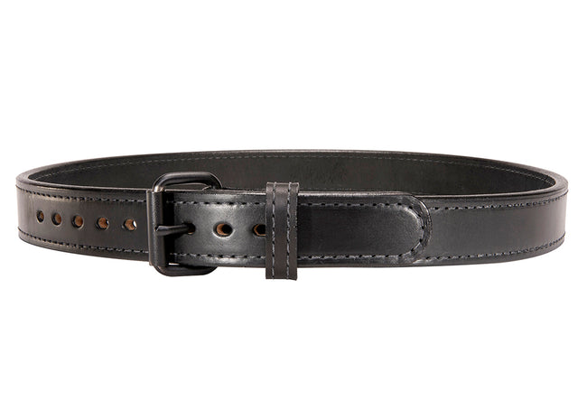 Black Tactical Steel Core Bullbelt® - Men's Brown Leather Steel Core Belt with Black Buckle 1.50"