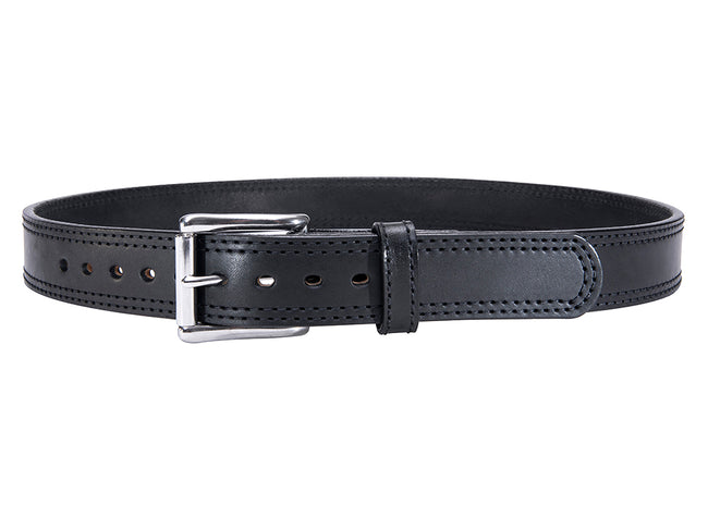 Men's Black Double Stitched Bullbelt® : Extra Thick Leather Belt 1.50"