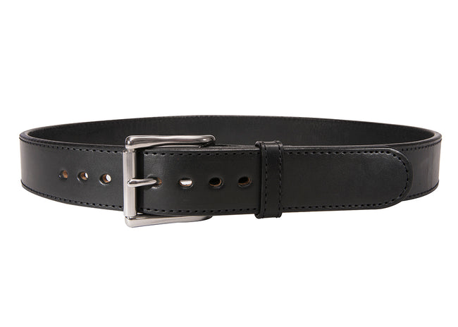 Black Extra Wide Stitched Bullbelt® : Men's Extra Wide Leather Stitched Belt 1.75"