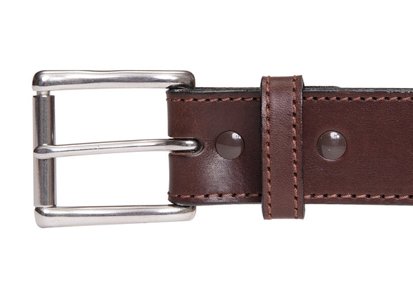 Brown 1.75" Stitched Bullhide Gun Belt