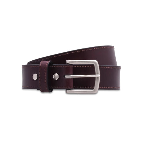 Men's Brown Everyday Stitched Leather Belt
