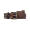 Distressed Steel Core Double Stitched Belt