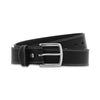 Men's White Stitched Leather Dress Belt
