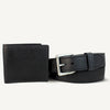 Black Bison Leather Holster Belt & Wallet Combo