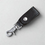 Black Leather Key Hanger with Scissor Snap