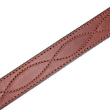 Men's Black Figure 8 White Stitched Leather Belt 1.50