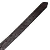 Men's Black Stitched Raised Center Ranger Belt 1.25