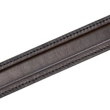 Men's Black Stitched Raised Center Ranger Belt 1.25