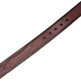 Men's Black Stitched Raised Center Ranger Belt 1.25