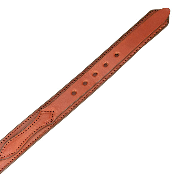 Men's Brown Stitched Raised Center Ranger Belt 1.25"
