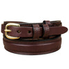 Men's Black Stitched Raised Center Ranger Belt 1.25