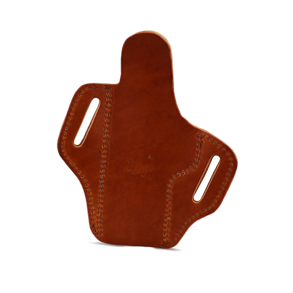 2 Slot OWB Belt Slide Holster - Fits Most 1911 Styles - Premium Leather - Made in the USA