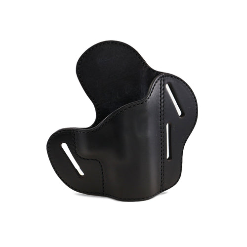 3 Slot Pancake Belt Holster - Fits Glock/S&W Shield/XD + Similar Sizes - Premium Leather - Made in the USA