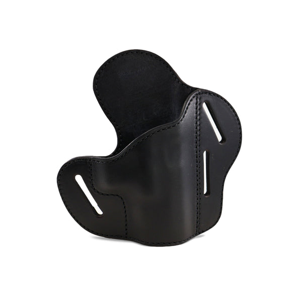 3 Slot Pancake Belt Holster - Fits Glock/S&W Shield/XD + Similar Sizes - Premium Leather - Made in the USA
