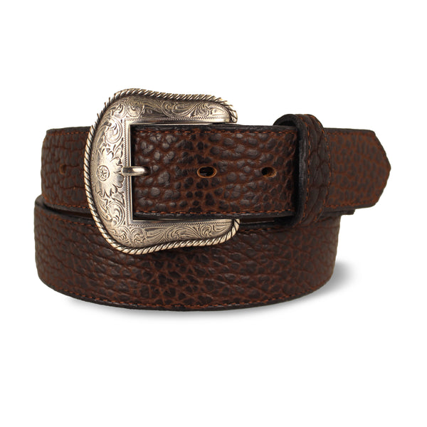Western American Bison with Scallops Belt - 1.5"