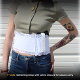 Women's White Lace Belly Band Holster