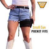 Lace Women's Thigh Holster with Removable Garter Belt | Daltech Force Black / Medium/Large/XL Lace Women's Thigh Holster with Removable Garter Belt | Daltech Force Black / Medium/Large/XL