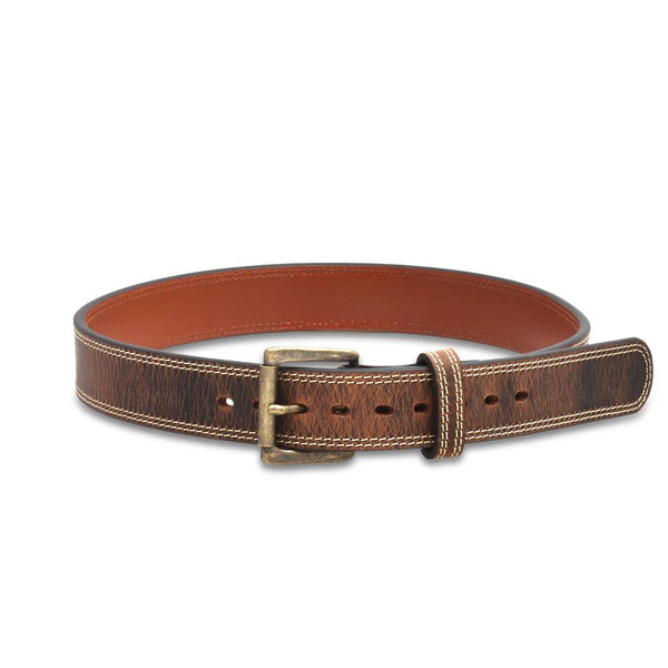 Men's Distressed Extra Thick Double Stitched Belt