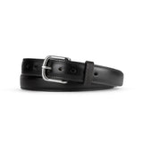 Genuine Italian Leather Dress Belt - Black 1.25