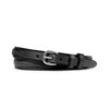 Men's Black Stitched Raised Center Ranger Belt 1.25