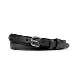 Men's Black Stitched Raised Center Ranger Belt 1.25
