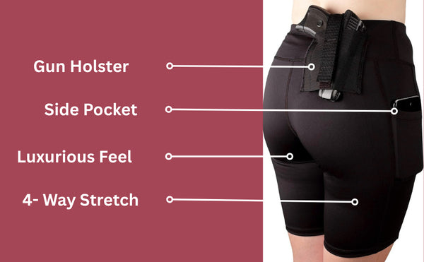 Black CCW Compression Shorts Holster