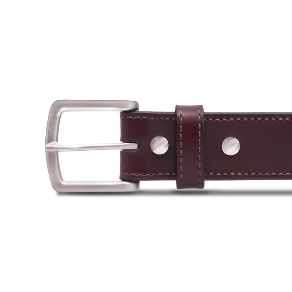 Men's Black Everyday Stitched Leather Belt