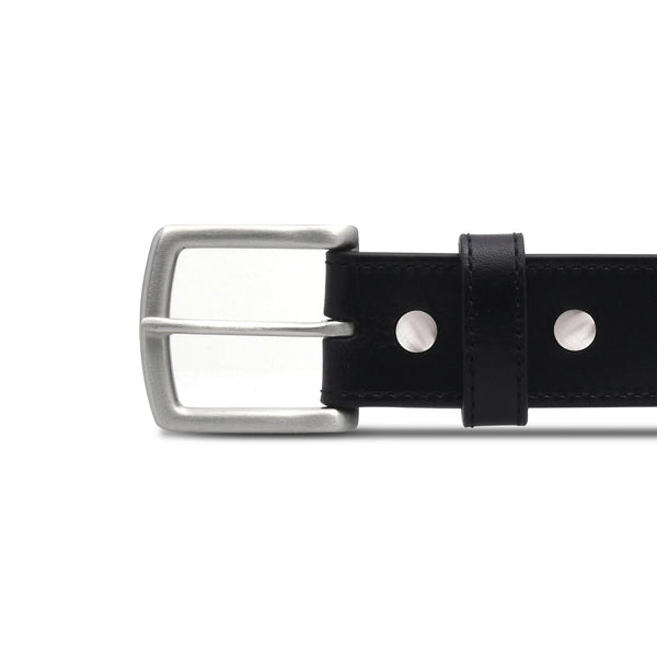 Men's Black Everyday Stitched Leather Belt