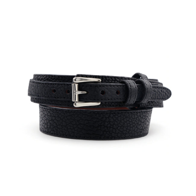 Men's Bison Brown Ranger Leather Belt - 1.5" Premium Shrunken Bison, Silver Hardware