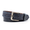 Embossed Black Gator with Scallop Detail Dress Belt - 1.5