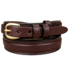Men's Medium Brown Stitched Raised Center Ranger Belt 1.25