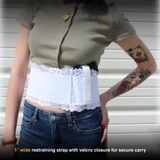 Women's White Lace Belly Band Holster