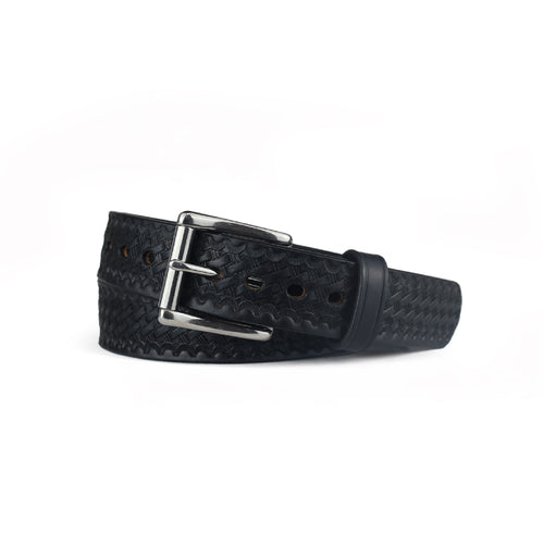 Basketweave Leather Belt 1.50"