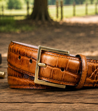 Golf Belt with Gold Buckle