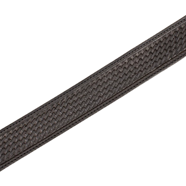 Men's Black Basketweave Stitched Ranger Belt 1.50"