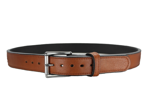 Brown Bison Leather Holster Belt