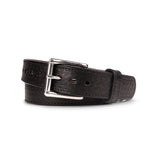 Black Extra Wide Basketweave Bullbelt