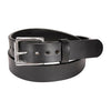 Black Bullbelt® : Special Men's Smooth Extra Thick Leather All Black Belt 1.50