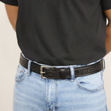 Black Celtic Belt : Leather Belt with Celtic Design 1.50