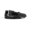 Men's Black Figure 8 White Stitched Leather Belt 1.50