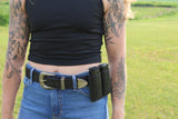 Brown Western Basketweave Bullbelt® - Leather Basketweave Belt with Western Buckle 1.50