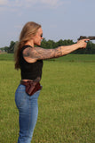 2 Slot OWB Belt Slide Holster - Fits Glock 17 19 22 26 32 33, Springfield XD/XDS, S&W M&P Shield + Similar Sizes
