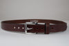 Rich Brown Stitched Horse Hide Leather Holster Belt 1.5