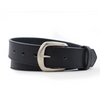 Brown Single Stitched Leather Dress Belt - 1 3/8