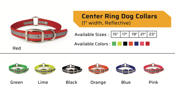 Tactical Center Ring Reflective Dog Collar